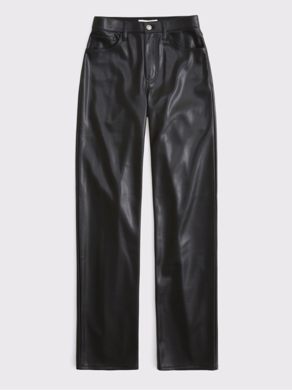 Abercrombie & Fitch Curve Love High Rise 90s Relaxed Vegan Leather Pant